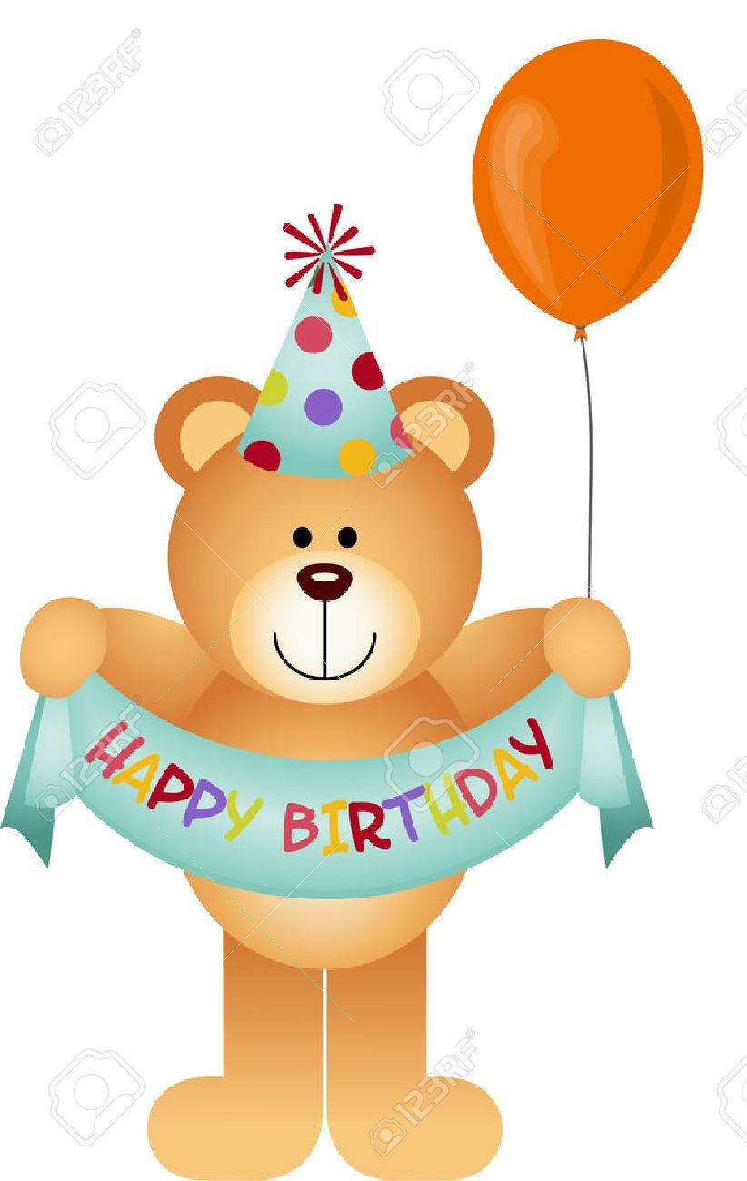 Birthday bear clipart