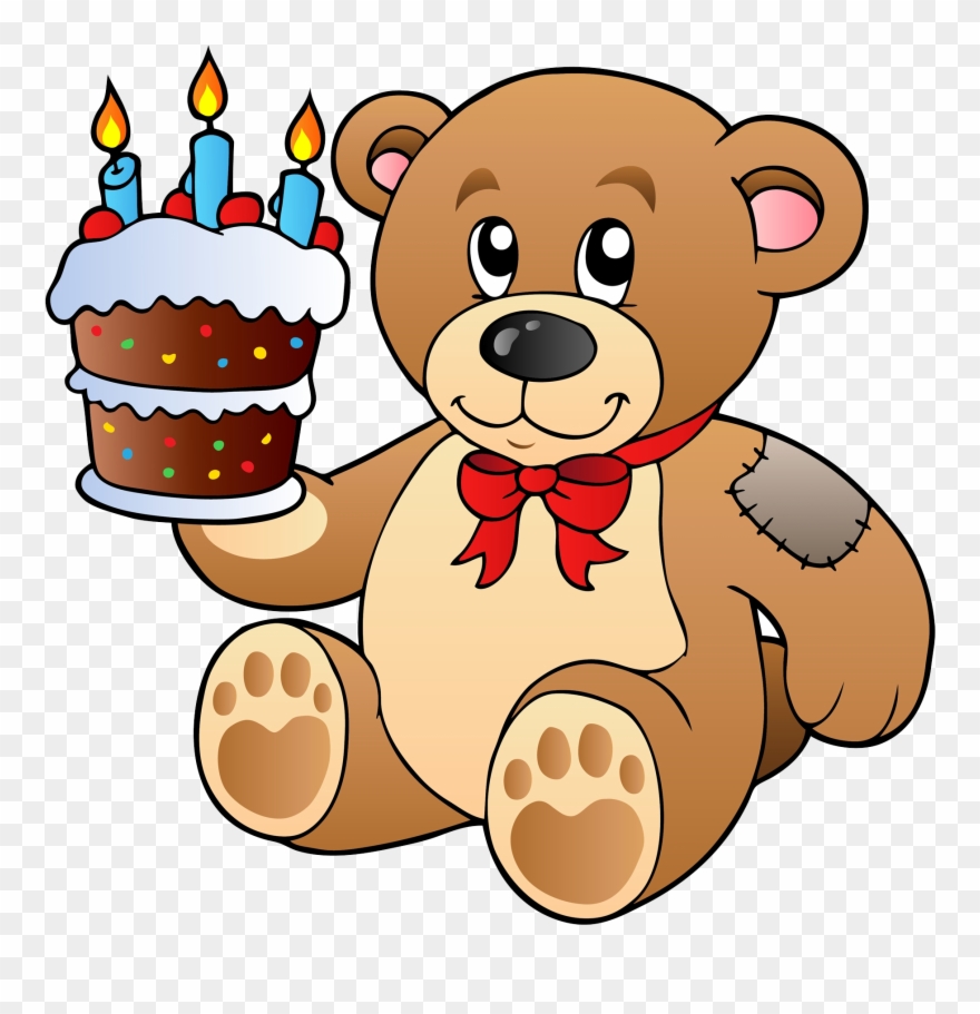 Birthday Cake Teddy Bear Clip Art