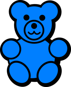 bear clipart blue