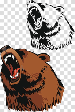 bear clipart roaring