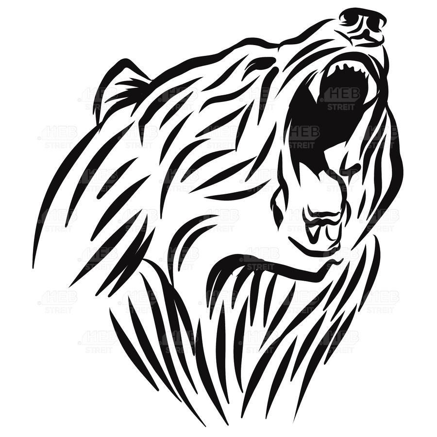 A roaring Bear head logo