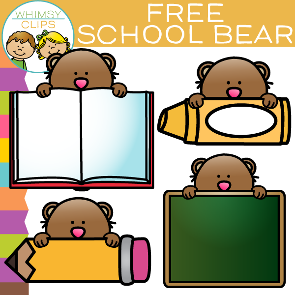 Free School Bear Clip Art , Images