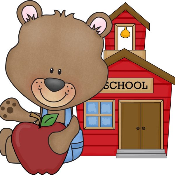 School bear clipart.
