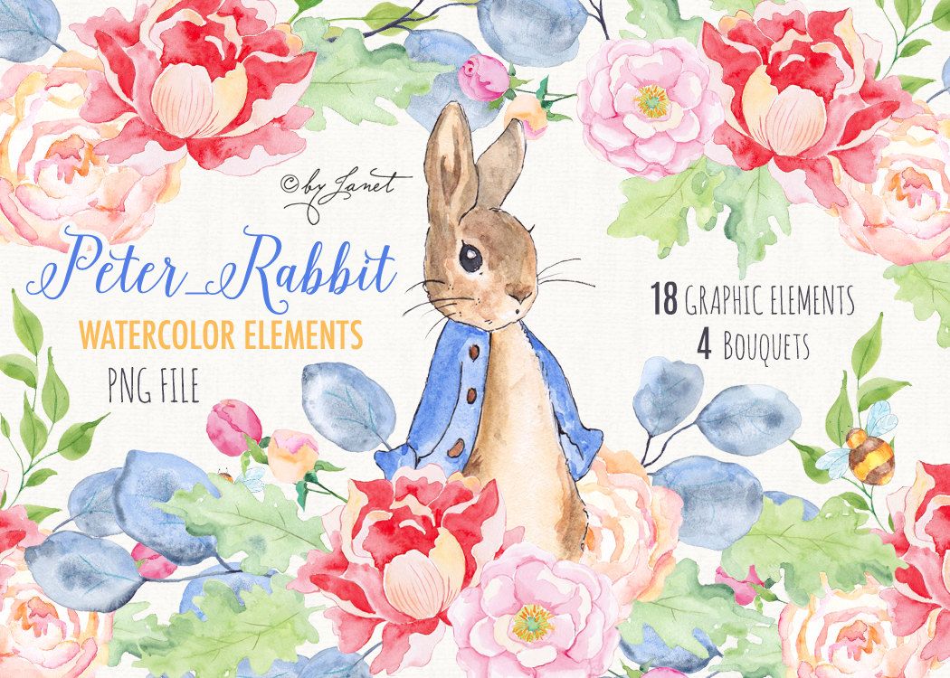 Rabbit art clipart.