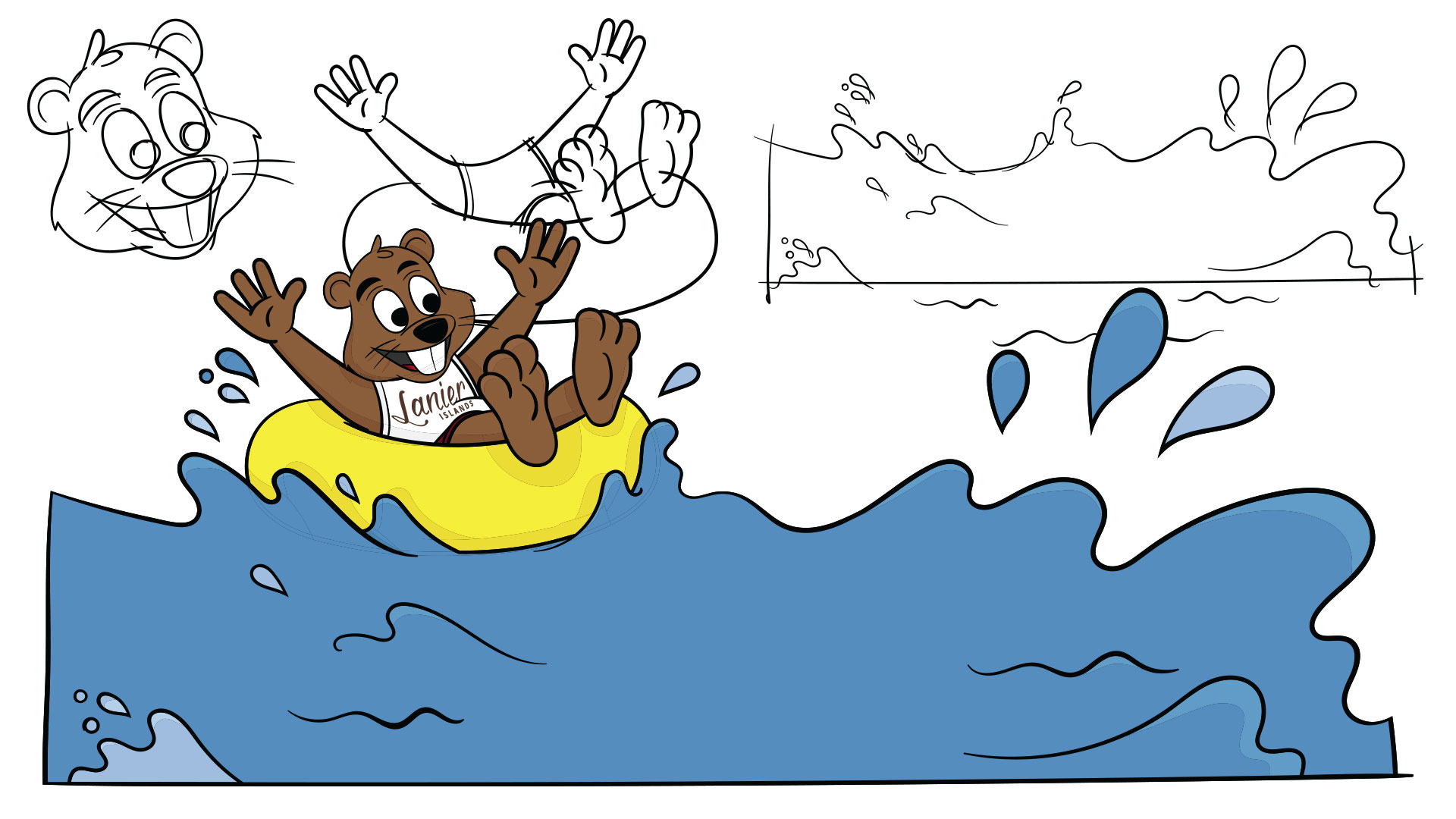 Beaver clipart swimming.