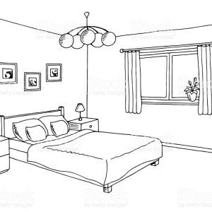 Bedroom Black And White Clipart