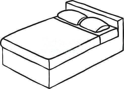 Bed clipart black.