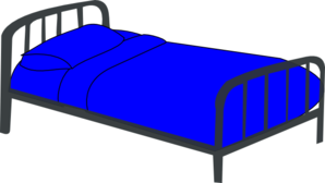 Bed blue clip art at vector
