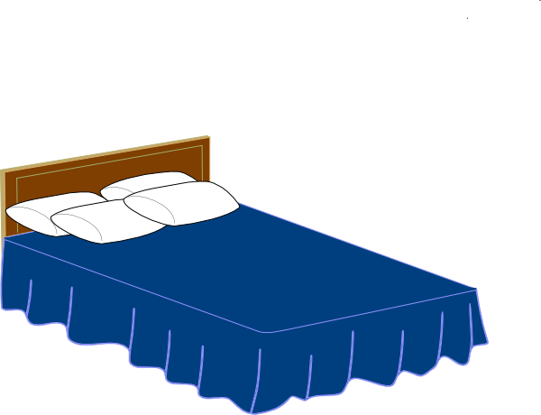 Crazy Blue Bed Clipart