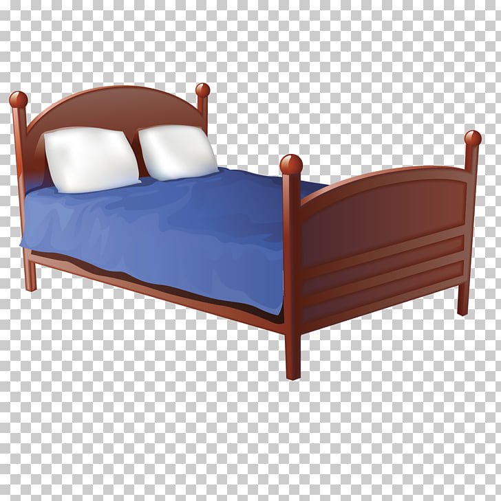 Bedroom Bed frame , Old bed, brown bed and blue mattress