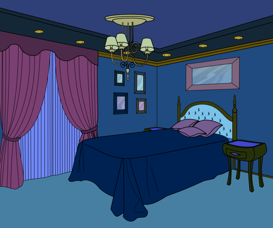 bed clipart blue