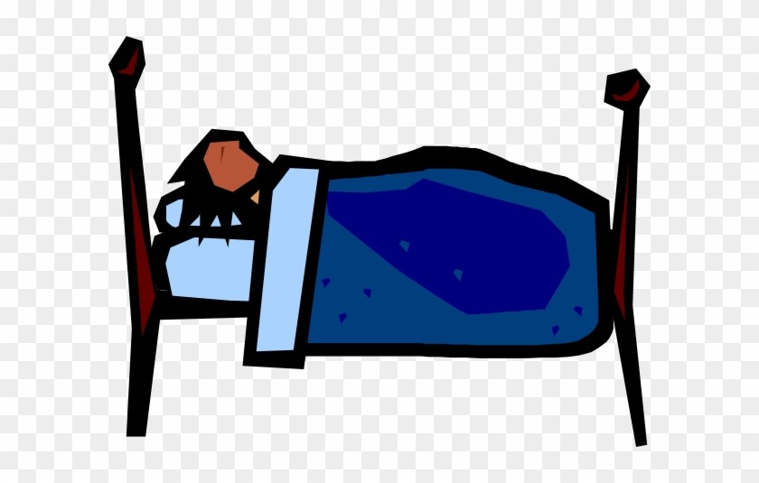 Person sleeping in bed clipart