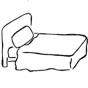 Bed clipart simple.