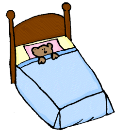 Sleeping bed clipart.