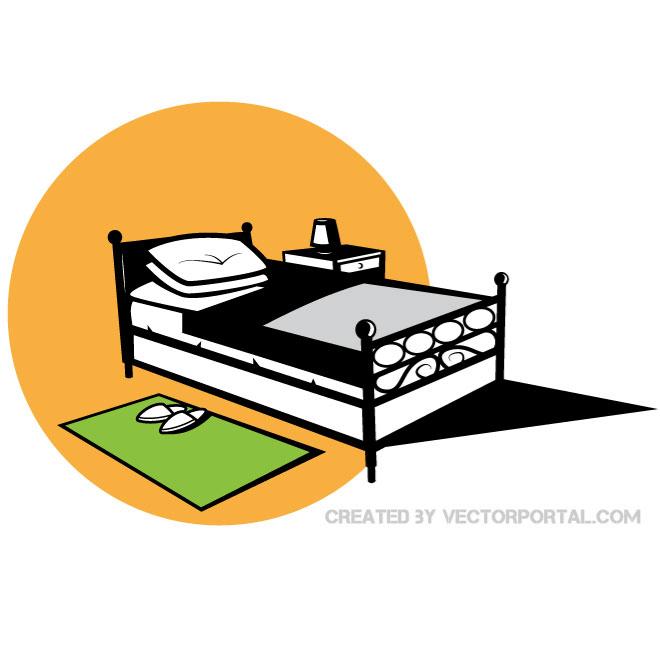 Bed vector graphics.