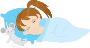 Woman Sleeping In Bed Clipart