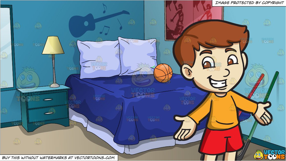 A Cheerful Boy and Adolescent Boys Bedroom Background