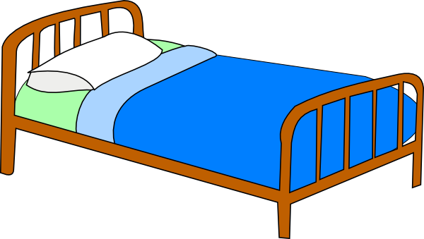 Boy bed clipart.