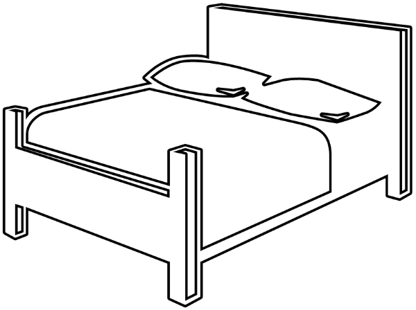 Free Bedroom Coloring Page Clipart