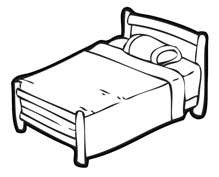 Bed clipart colouring.