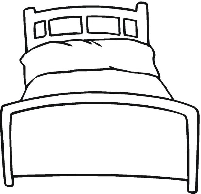 Draw a bed Colouring Pages