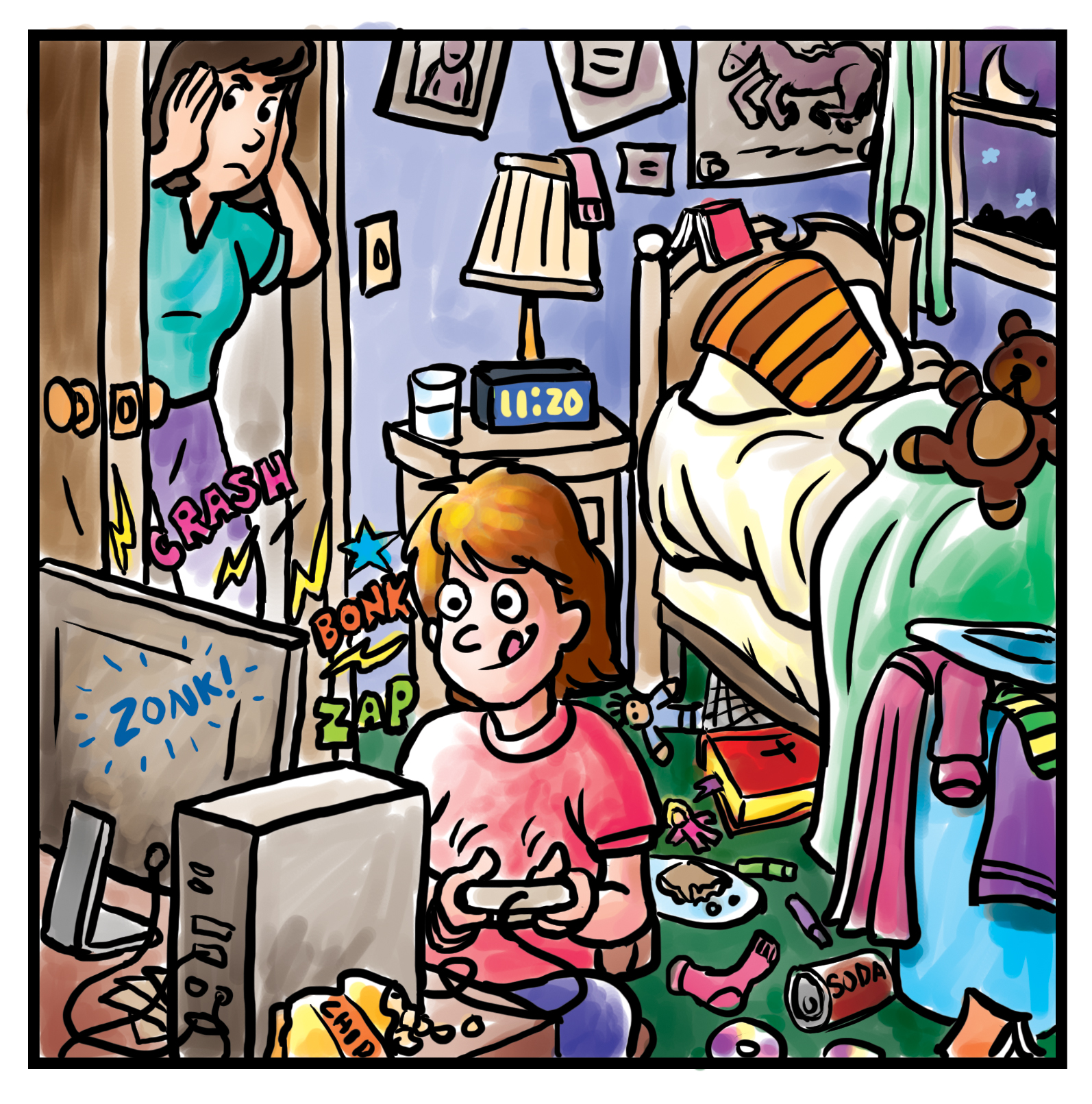 Embed this image in your blog or website. bedroom clipart untidy. room. bed...