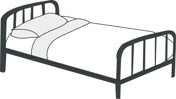 Bed black and white bedding bed clipart images outline clip