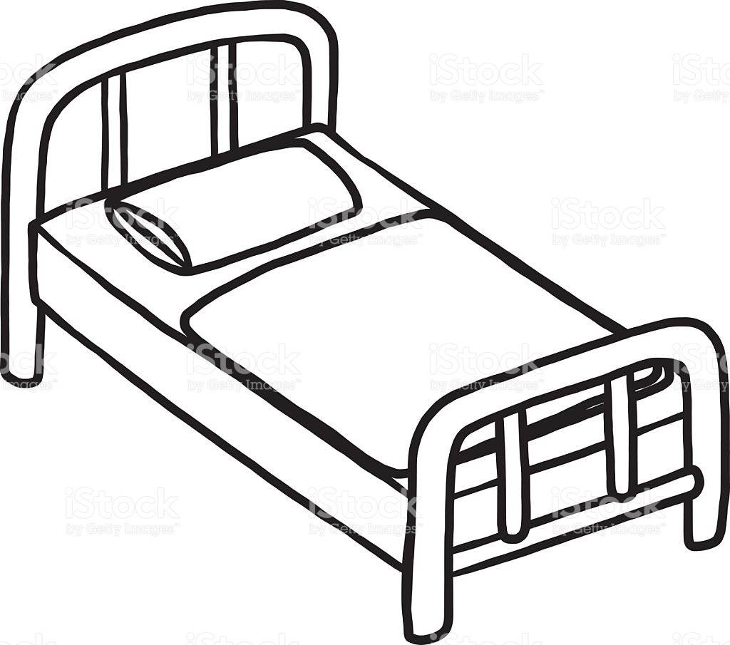 Bed clipart black.