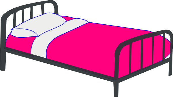 Pink cartoon bed.