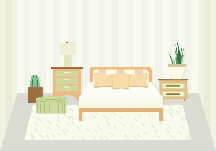 Bedroom vector illustration.