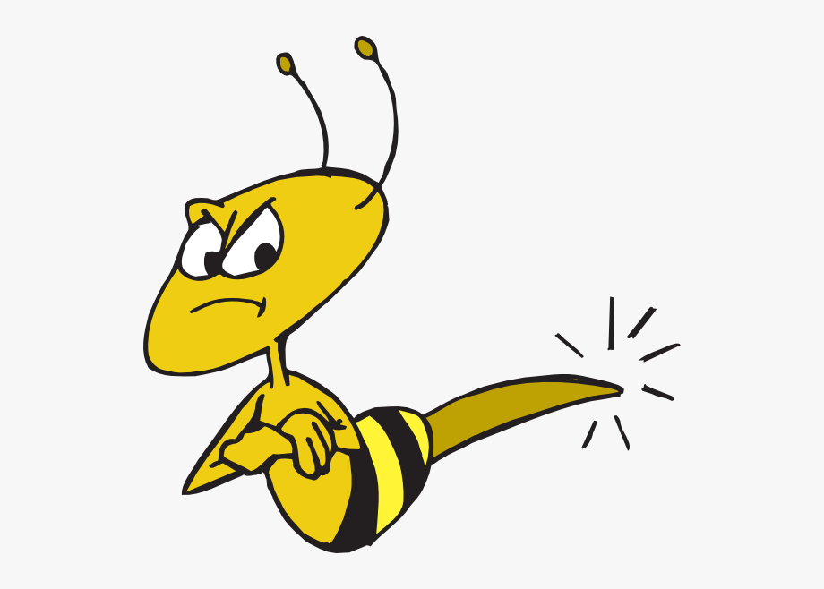 Mean bee clipart.