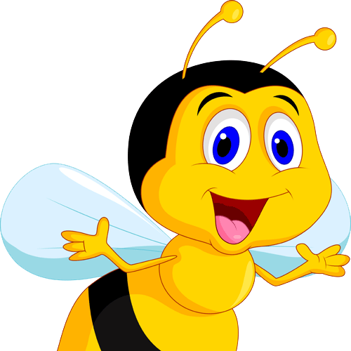 Cartoon honey bee.