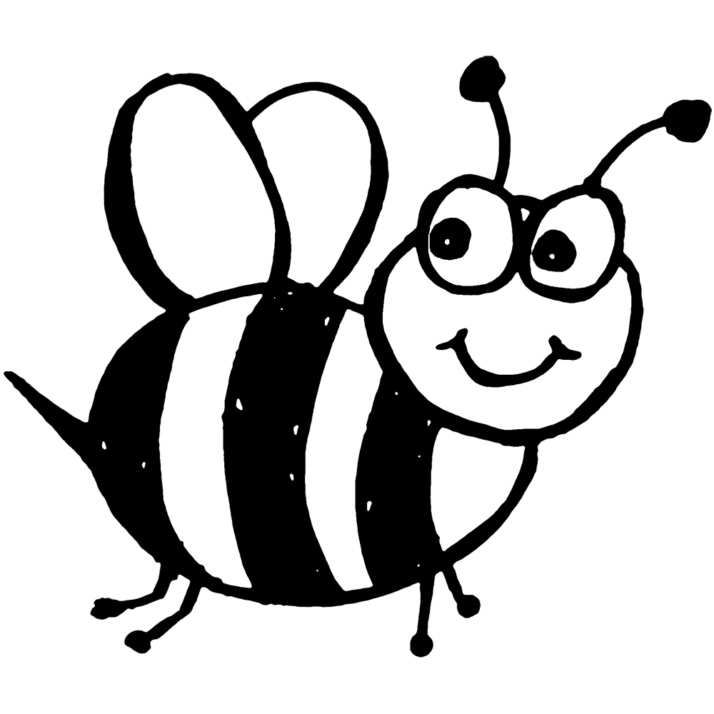 Bee clipart black and white Unique Halloween bee clipart