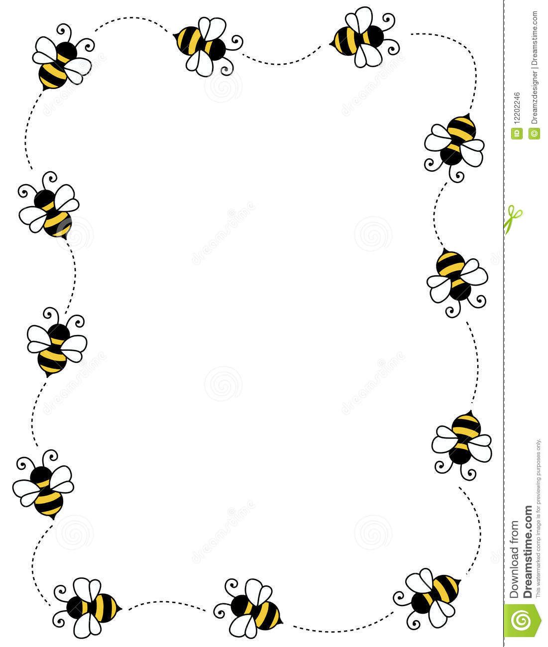Bees clipart boarder.