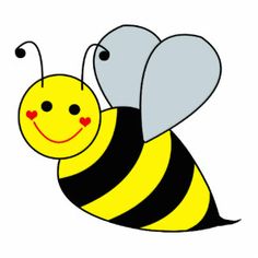 Bumble bee bee clipart image brightly colored cartoon honey