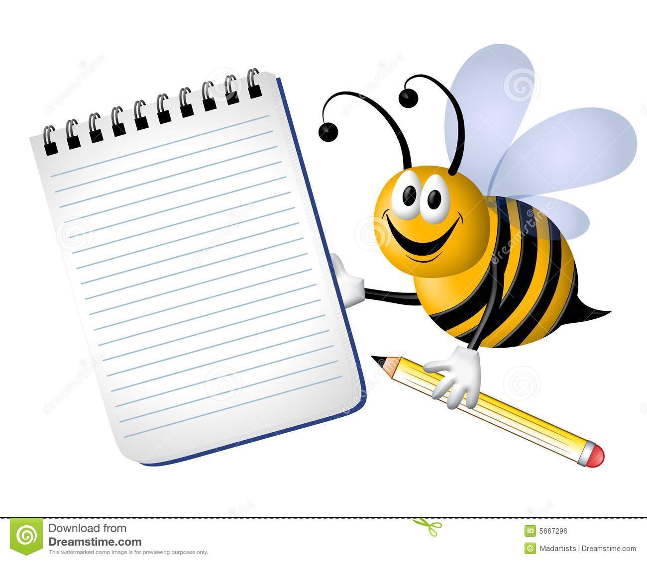 Bee clipart pencil.
