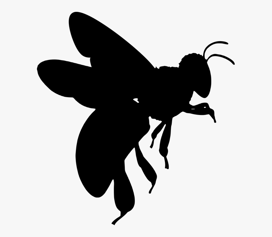 Silhouette clipart bee.