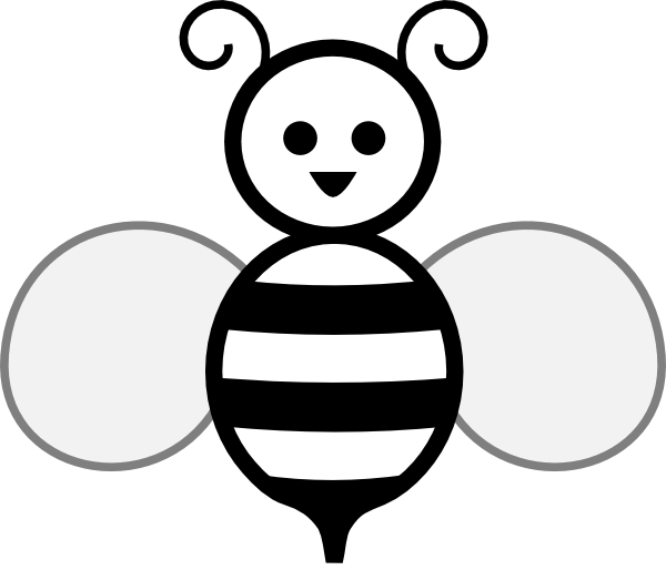Free Black And White Bee, Download Free Clip Art, Free Clip