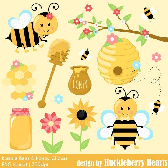 Bumble Bee Clipart, Bee Clipart, Bumble Bees, Honey Clipart