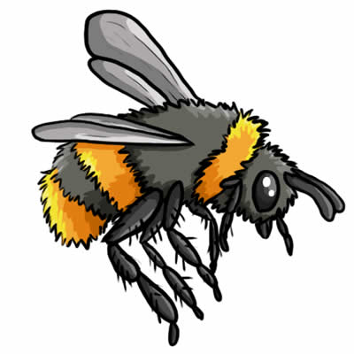 Honey bee clipart image cartoon honey flying around