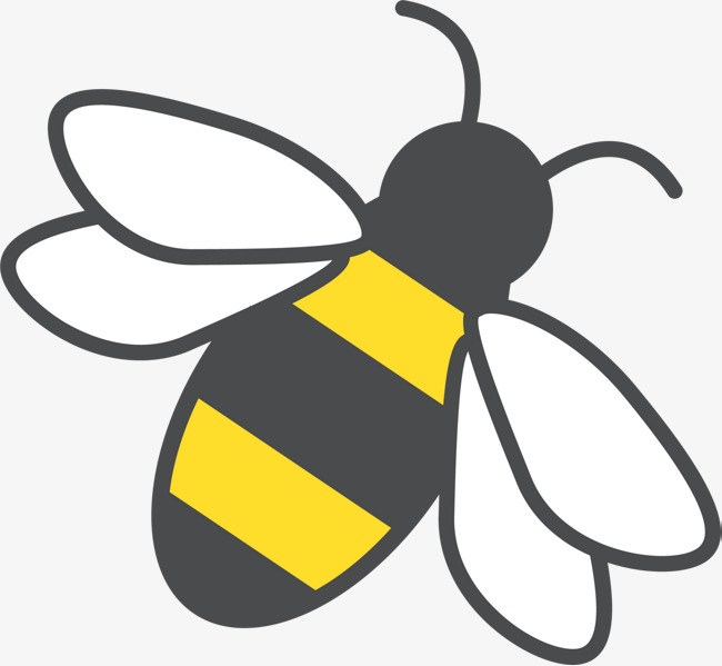 Simple bee clipart.