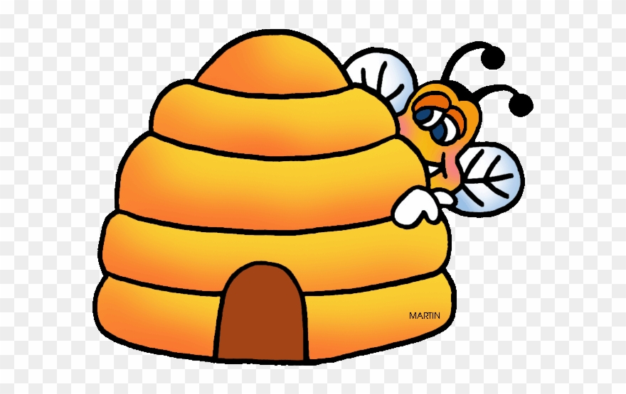 Bee and hive.