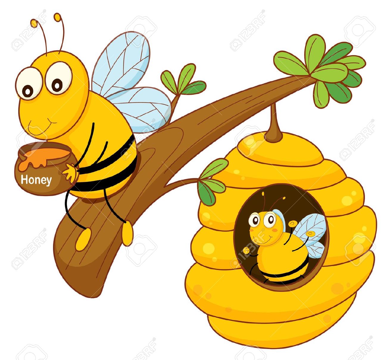 Cartoon Pictures Of Bee Hives
