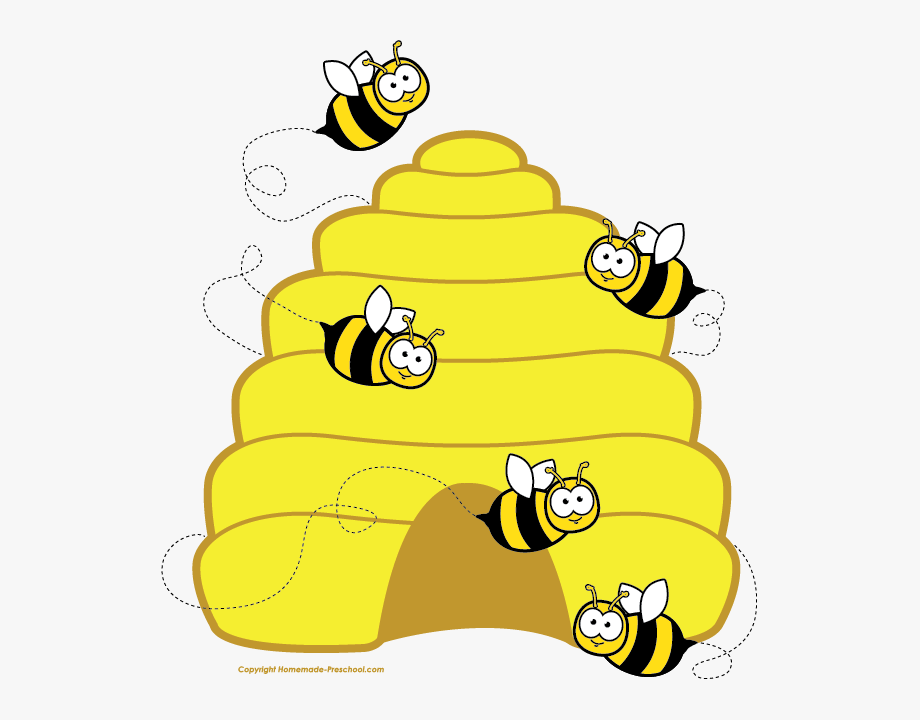 Bee clipart hive.