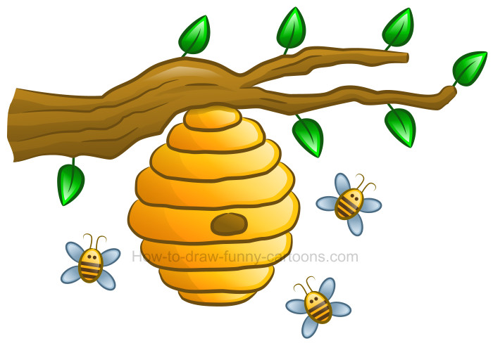 How draw beehive.