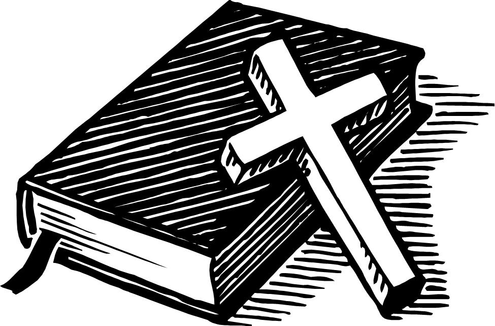 Bible and cross clipart