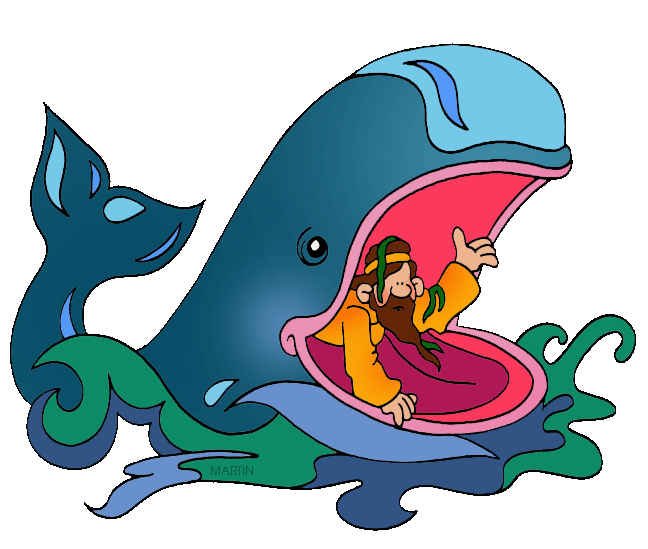 Bible Clip Art by Phillip Martin, Jonah and the Whale