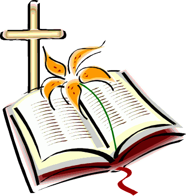 Praying hands and bible clipart