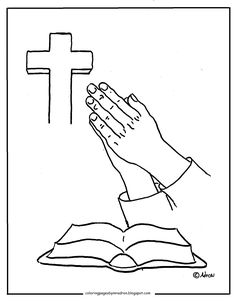 Praying hands and.