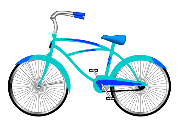 bicycle clipart blue